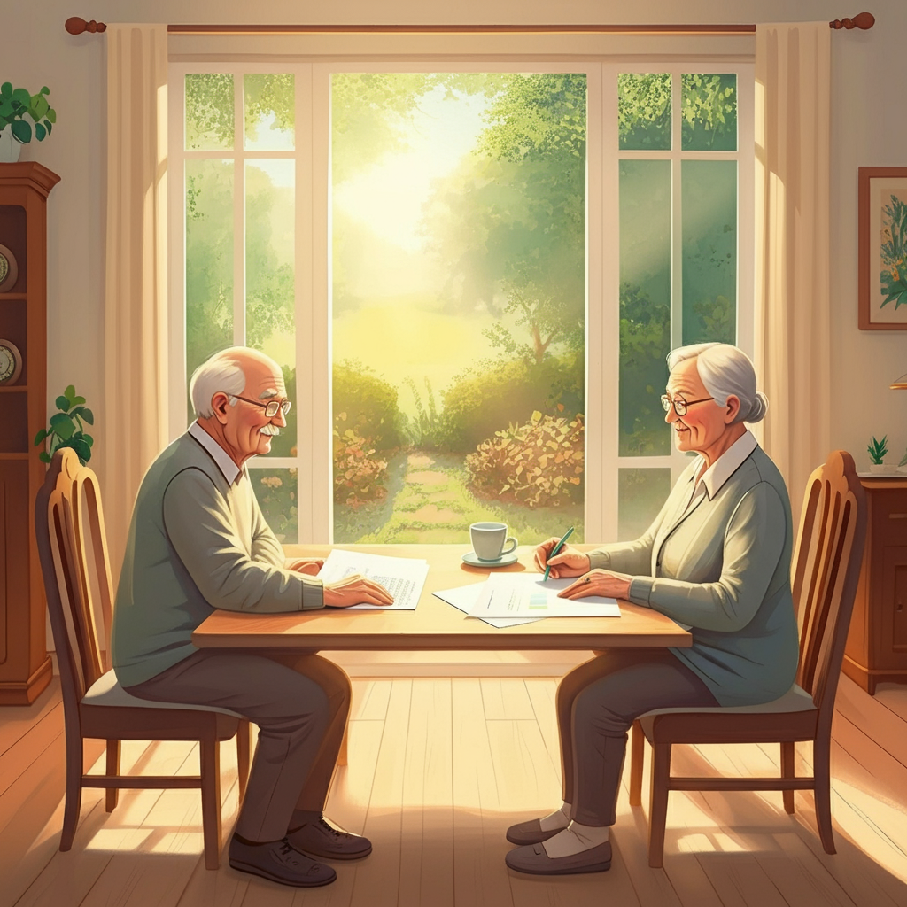 Couple reviewing their retirement withdrawal plan together